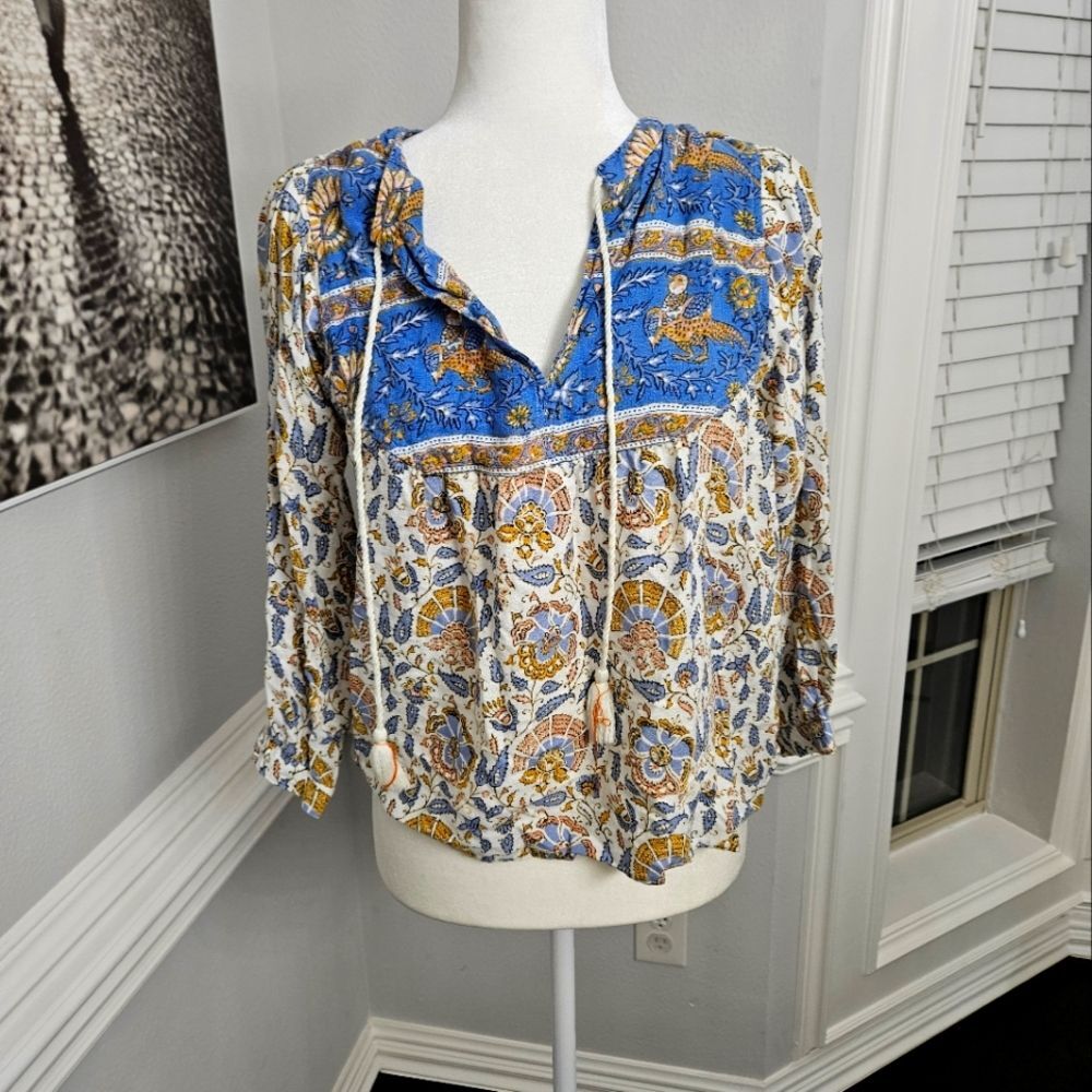 Lucky Brand boho blouse size small